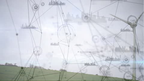 Digital Networking Technology and Renewable Energy Concept