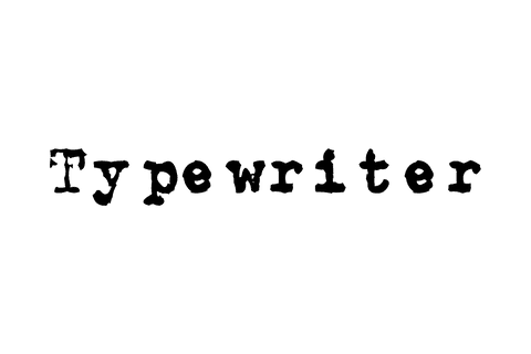 Retro transparent typewriter text in vector format