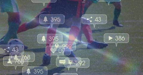 Dynamic soccer match with social media interaction overlay
