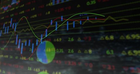 Stock Market Trends and Data Visualization in Digital Interface - Download Free Stock Images Pikwizard.com