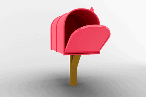open pink mailbox on transparent background isolated - Download Free Stock Videos Pikwizard.com