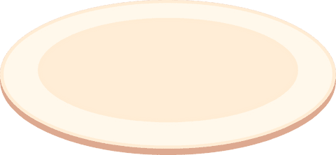 Elegant Floating Beige Plate on Transparent Background