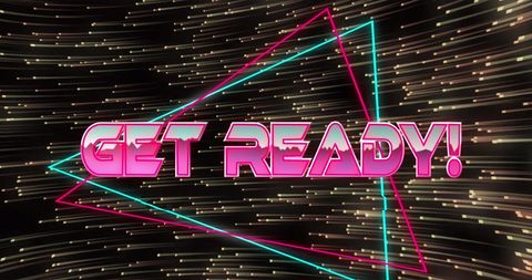 Futuristic neon get ready motif with dynamic light effects