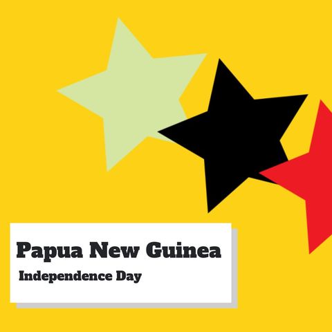 Papua New Guinea Independence Day Celebration with Colorful Stars - Download Free Stock Templates Pikwizard.com