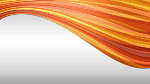 Abstract Orange Wave Pattern on White Background