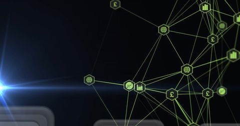 Digital Network Connections with Currency Symbols on Dark Background - Download Free Stock Images Pikwizard.com