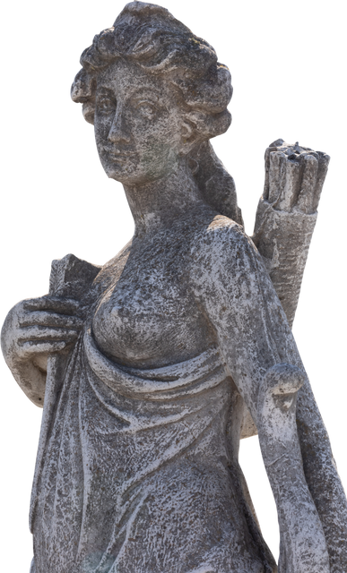 Transparent Weathered Grey Stone Ancient Female Hunter Sculpture - Download Free Stock Videos Pikwizard.com