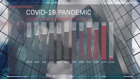Stock Market Trends by Year with Digital Overlay Animation