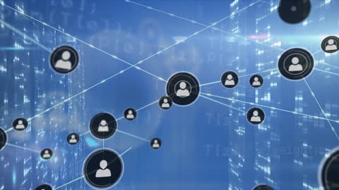 Futuristic Networking and Data Flow in Digital Interface Animation