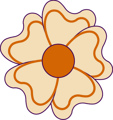 flat flower with cream petals and transparent background - Download Free Stock Videos Pikwizard.com
