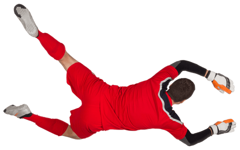 hispanic goalkeeper jumping to catch ball transparent background - Download Free Stock Videos Pikwizard.com