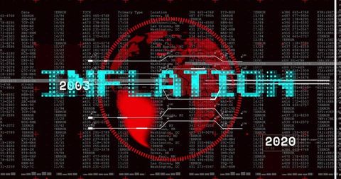 Cyan Glitch Headline Over Red Digital Globe Showing 2003 to 2020 Cybersecurity Error Logs
