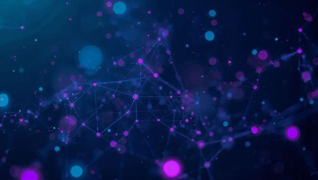 Futuristic Digital Network AI Mesh with Glowing Nodes