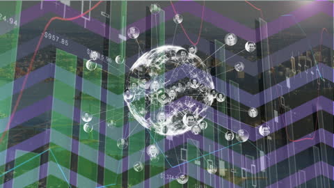 Global Finance and Technology Network Animation Concept