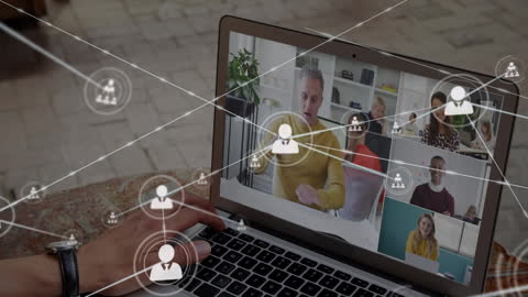 Virtual Team Meeting with Connected Networks Overlay