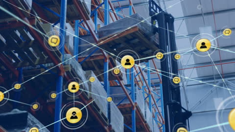 Digital Connectivity Overlay in Modern Warehouse Setting