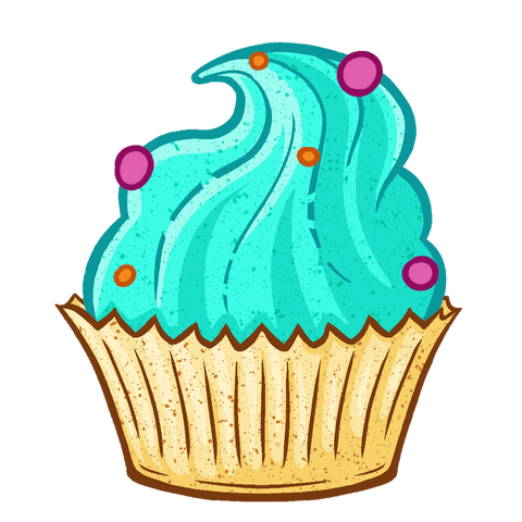 vibrant transparent cupcake with colorful turquoise frosting - Download Free Stock Videos Pikwizard.com