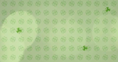 St. Patrick's Day Shamrock Pattern on Light Green Background