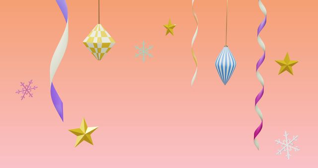 Festive Decorations on Pink Background - Download Free Stock Images Pikwizard.com