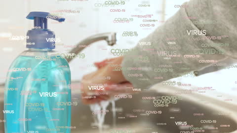 Hands Washing with Soap Protecting Against COVID-19 Virus