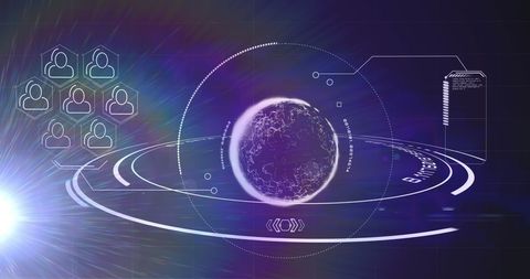 Futuristic Digital Planet and Global Connections Illustration - Download Free Stock Images Pikwizard.com