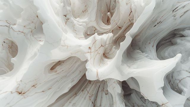 Abstract Organic Fractal Structure with Marble Veins