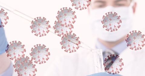 Scientist Researching COVID-19 in Laboratory: Advancing Medical Science