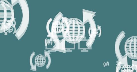 Abstract Digital Networking and Global Communication Symbols - Download Free Stock Images Pikwizard.com