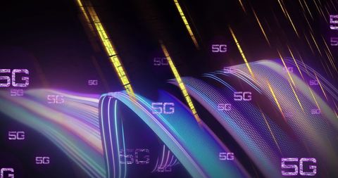 Abstract 5G Technology and Data Processing Background - Download Free Stock Images Pikwizard.com