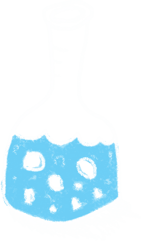 chalk-drawn laboratory flask with blue liquid on transparent background - Download Free Stock Videos Pikwizard.com