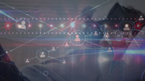 Virtual Reality and Digital Networking Connection Futurism