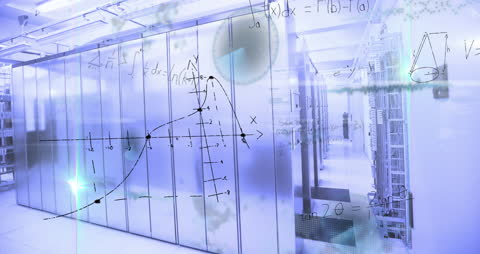 Abstract Animation of Data Processing Over High-Tech Server Room