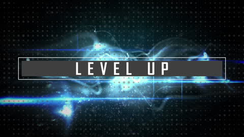Level Up Concept with Dynamic Digital Background
