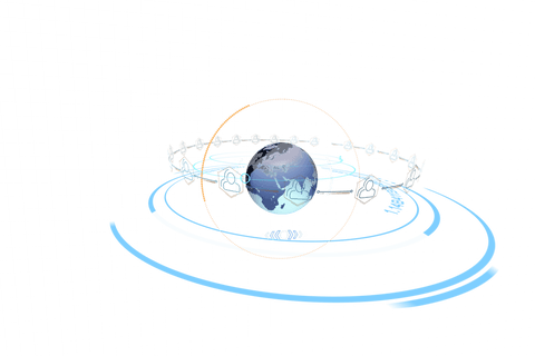 digital globe with blue ellipses on transparent background - Download Free Stock Videos Pikwizard.com