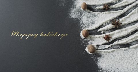 creative christmas tree design with flour and spices - Download Free Stock Images Pikwizard.com