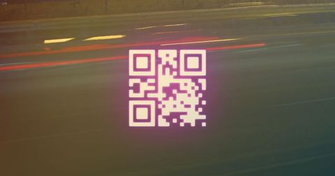Glowing QR Code with Neon Lights on Dark Background - Download Free Stock Images Pikwizard.com