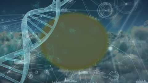 Global Connections: Technology and DNA Innovation Concept