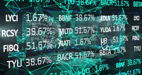 Data processing in stock market technology network background