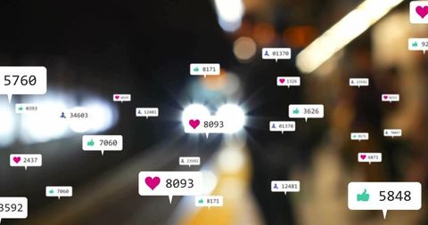 Floating Digital Notifications Blurring Urban Transit Platform