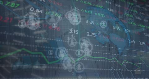 Global Data Visualization with Digital Network and Analytics - Download Free Stock Images Pikwizard.com