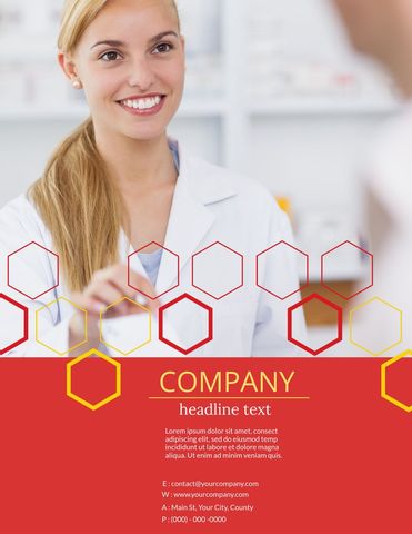 Smiling Female Healthcare Professional in Promotional Template - Download Free Stock Templates Pikwizard.com