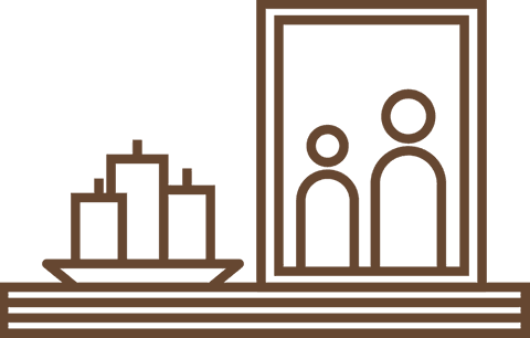 minimalist line art of candles and silhouette frame design (transparent) - Download Free Stock Videos Pikwizard.com