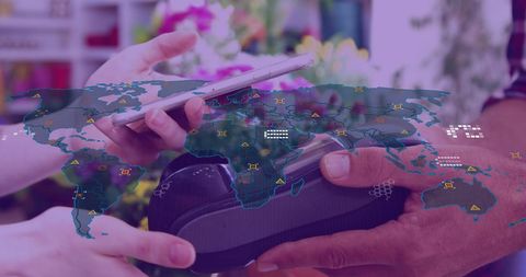 Digital payment via smartphone with global connectivity