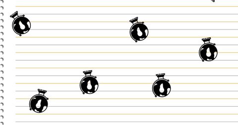 Creative education design with clock illustration on lines