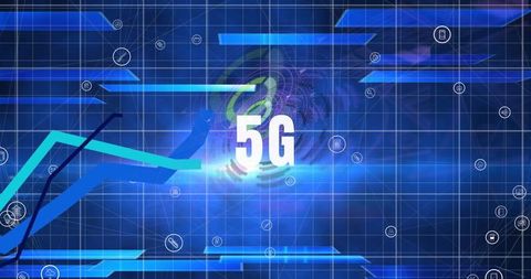 Futuristic 5G Technology and Digital Data Processing - Download Free Stock Images Pikwizard.com