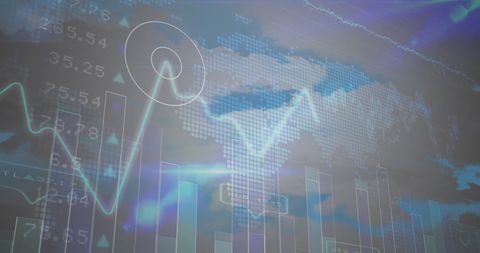 Financial Data Integration with Abstract Sky - Download Free Stock Images Pikwizard.com