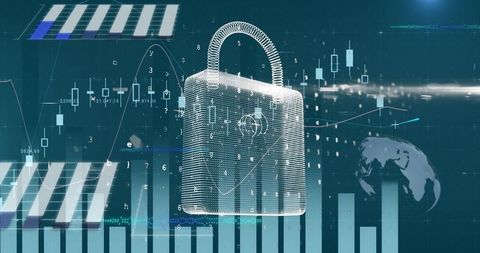 Digital Security Integration in Financial Data Management Concept