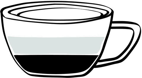 transparent coffee cup illustration in simple black and white design - Download Free Stock Videos Pikwizard.com