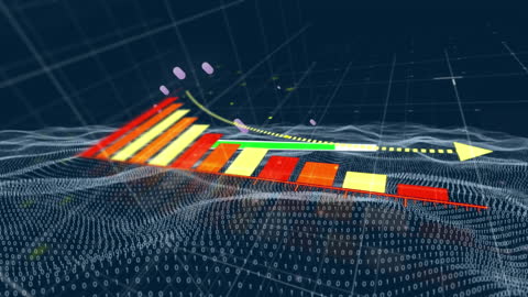 Futuristic Digital Finance Graphs and Technology Visualization