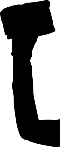 Transparent silhouette hand holding book vector